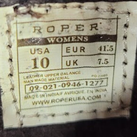 ROPER Mika Floral Leather Peep Toe Shootie Pumps Sandal Sz 10 - Picture 13 of 15